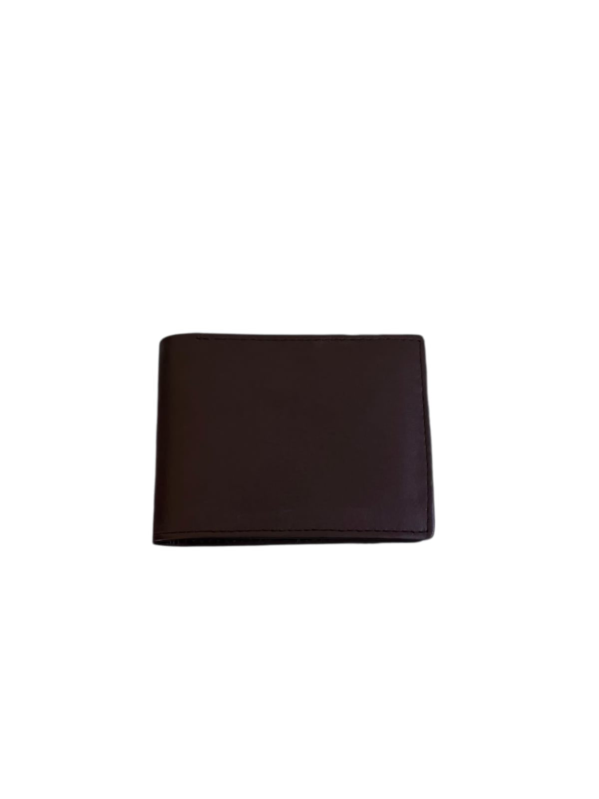 Bi Fold Leather Wallet - Brown color